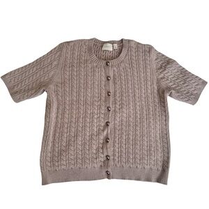 Cyrus Cable Short-Sleeve Cardigan